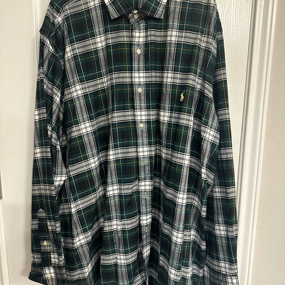 Ralph Lauren Green Plaid Button Down Shirt - Picture 1 of 3
